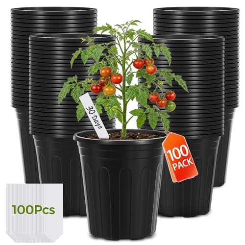 GroTheory 1-Gallon Nursery Pots, 100 Pack