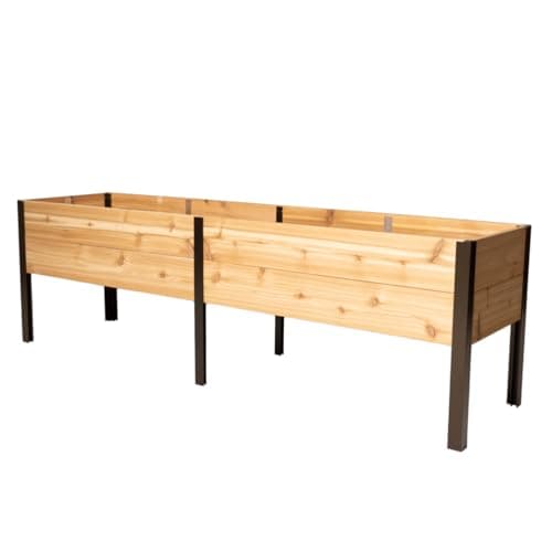 Gardener's Supply Company Gardener's Supply Elevated Cedar Raised Bed, 2 ft x 8 ft Self-Watering