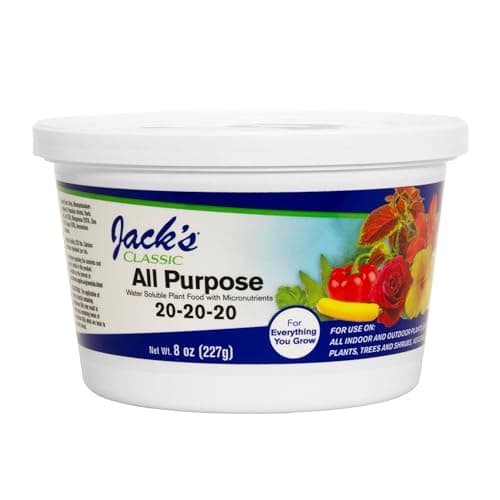 Jack's Classic 20-20-20 All Purpose Water-Soluble Fertilizer, 8 oz