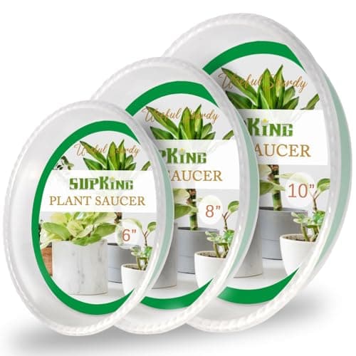 SupKing Clear Plant Saucers, 9 Pack (6, 8, 10 in)
