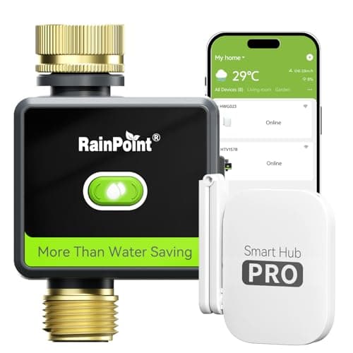 RainPoint Wi-Fi Hose Timer with Gateway and Brass Fittings