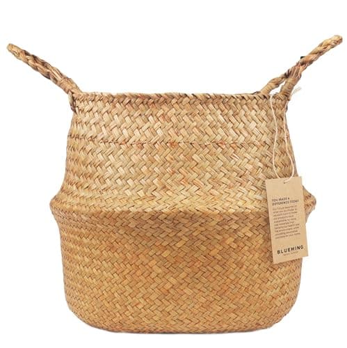 Blueming Home Decor Seagrass Planter Basket, 10 in
