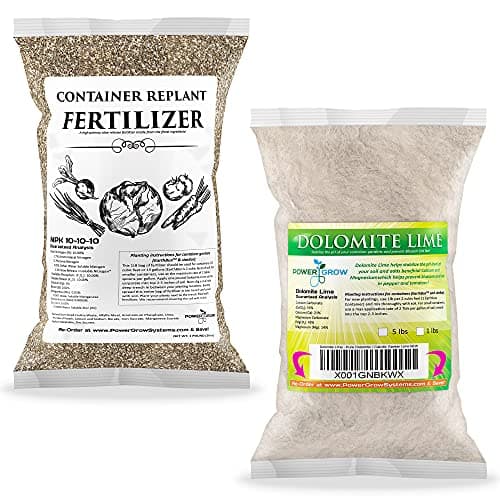 PowerGrow Systems PowerGrow EarthBox Compatible Replanting Kit, Dolomite Lime and Fertilizer